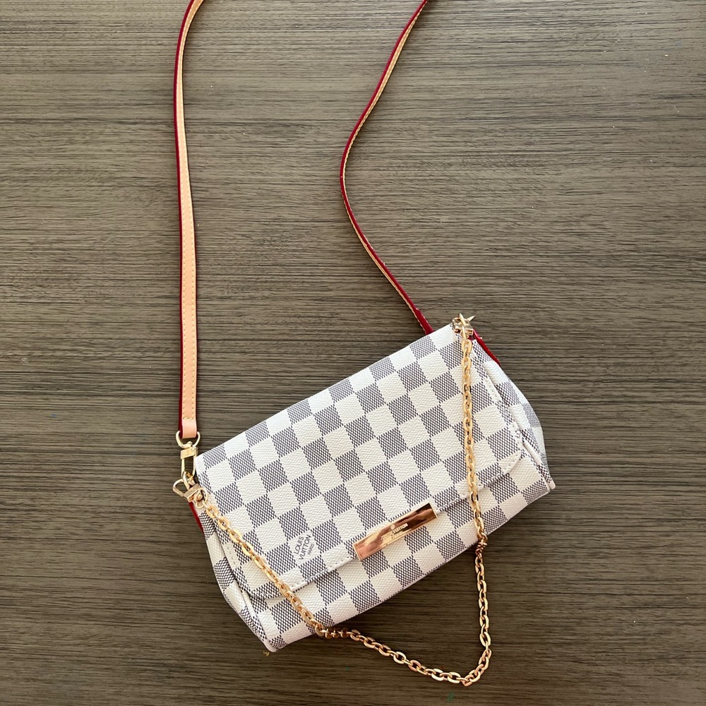 white Monogram logo bag